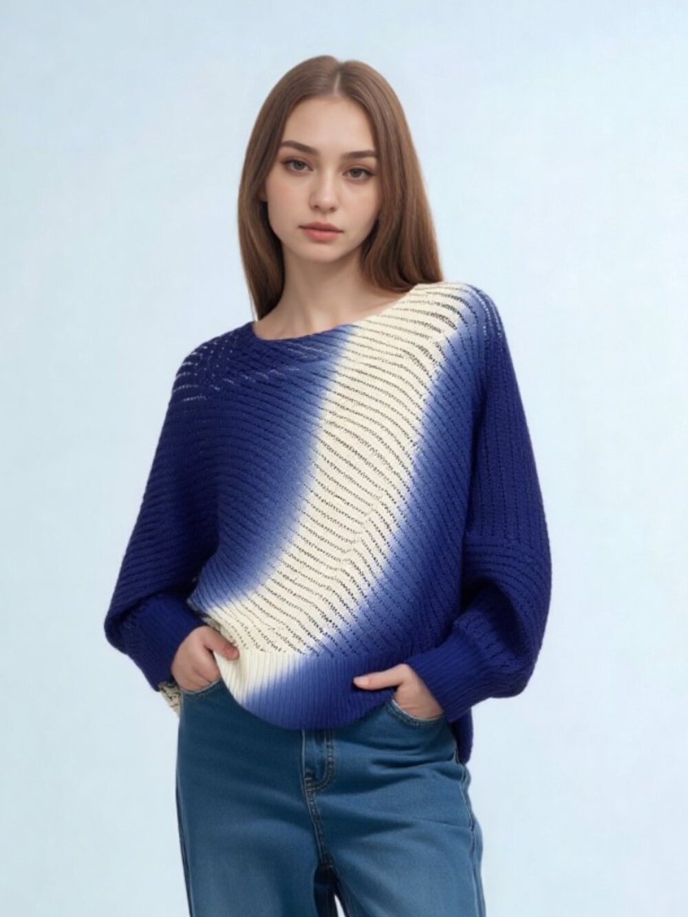 SALONI Gradient Knit Light Weight Sweater